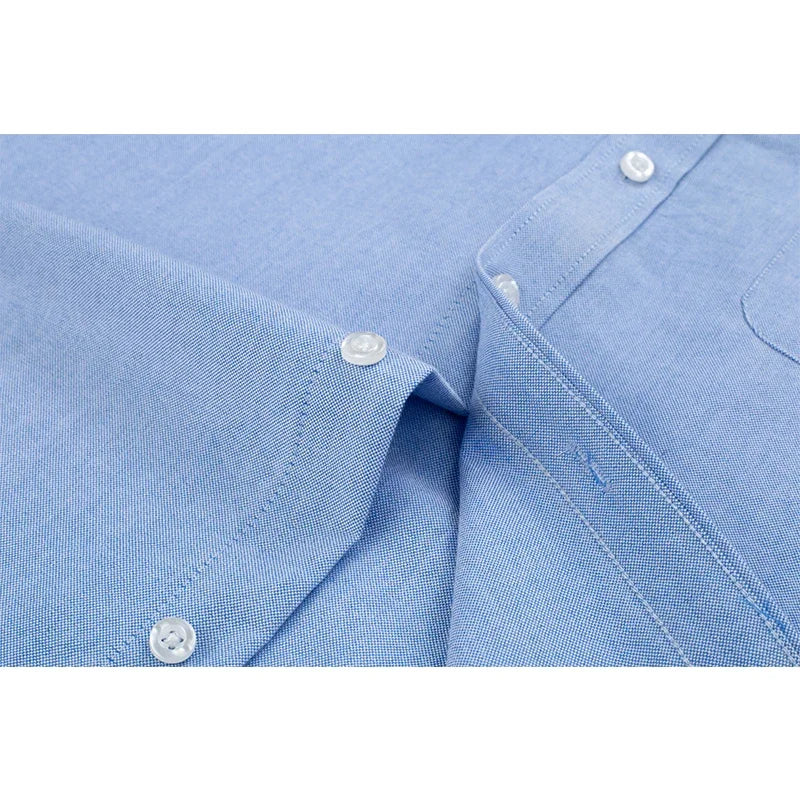 Men's Short Sleeve Oxford Business Shirt Large Size